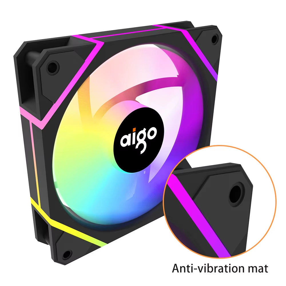 AM12 Rgb Fan Ventoinha PC Controladora 120Mm Computer Case Fan Kit 6Pin Water Cooler CPU Cooling Fans Argb 12Cm Ventilador